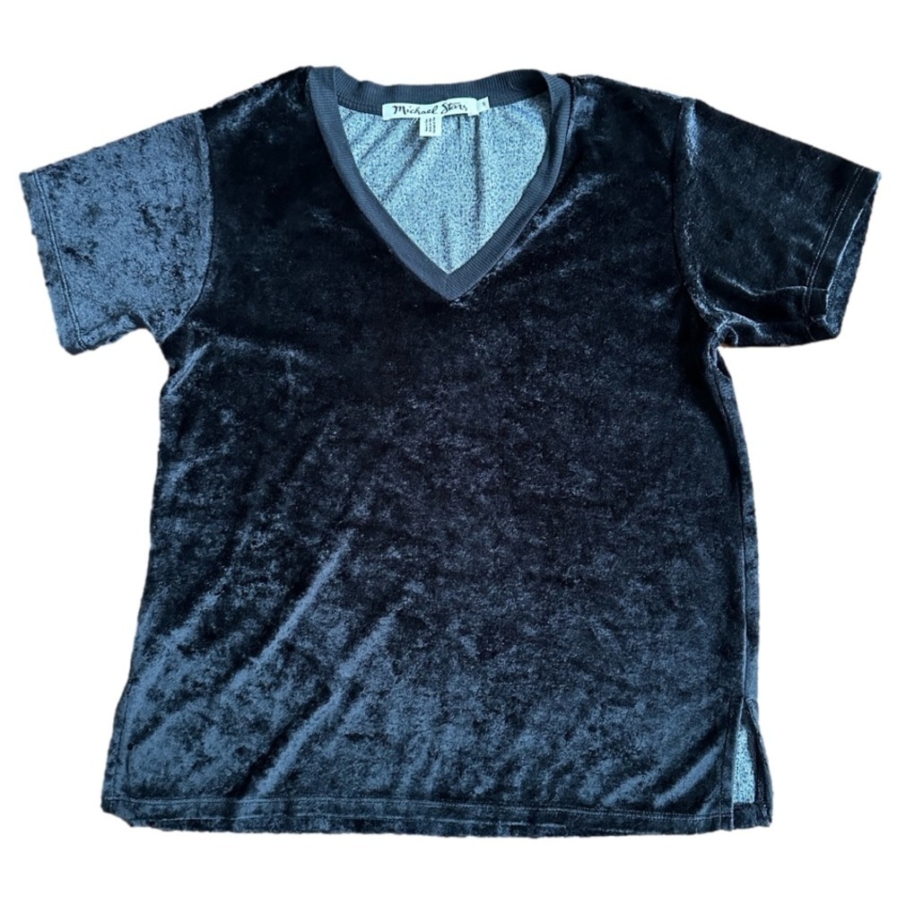 Michael Stars Slouchy T-Shirt black velour small